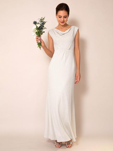 Alie Street Cruise Cowl Neck Maxi Dress, Moonstone Shimmer, Moonstone Shimmer