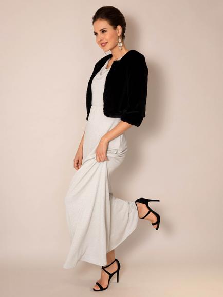 Alie Street Cruise Cowl Neck Maxi Dress, Moonstone Shimmer - view 2, Moonstone Shimmer