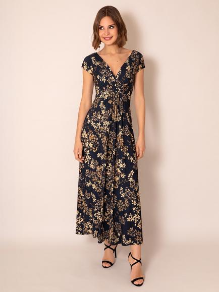 Alie Street Sophia Jersey Maxi Dress, Golden Blossom, Golden Blossom