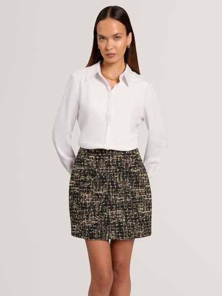 Ted Baker Lazzy Satin Shirt, White, White