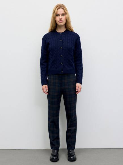 Gerard Darel Raiza Cable Knit Cardigan, Navy - view 2, Navy