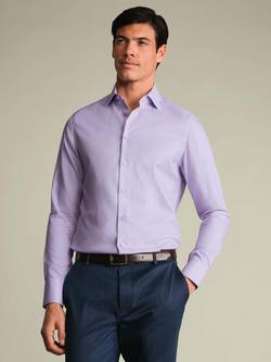 Charles Tyrwhitt Non-Iron Cotton Dobby Weave Shirt, Lilac