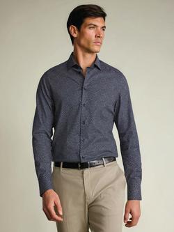 Charles Tyrwhitt Cotton Non Iron Floral Stretch Shirt, Navy, Navy