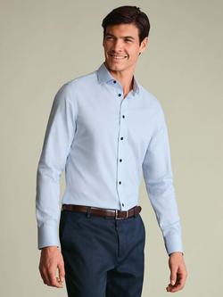 Charles Tyrwhitt Non-Iron Shirt, Steel Blue, Sky Blue