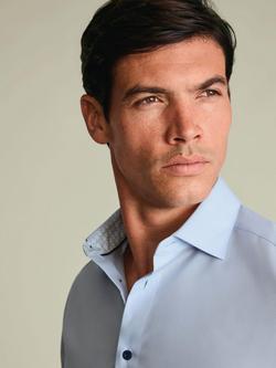 Charles Tyrwhitt Non-Iron Shirt, Steel Blue - view 2, Sky Blue