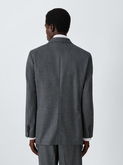 John Lewis x clothsurgeon Barberis Italian Wool Double-Breasted Puppytooth Suit Jacket, Grey - view 2, Grey