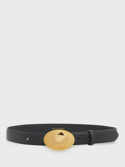 Gerard Darel Serena Leather Belt, Black, Black
