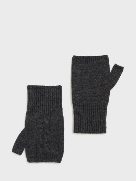 Gerard Darel Gumi Pure Cashmere Fingerless Gloves, Charcoal