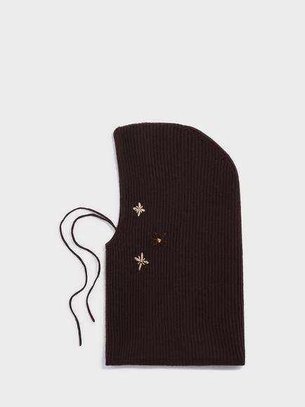 Gerard Darel Dory Pure Cashmere Balaclava, Brown, Brown