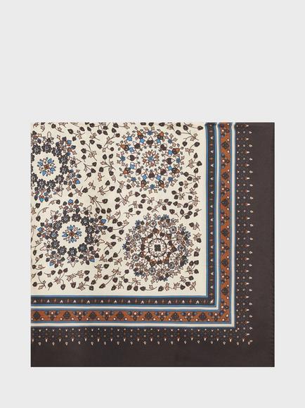 Gerard Darel Sabine Floral Silk Scarf, Ecru, Ecru