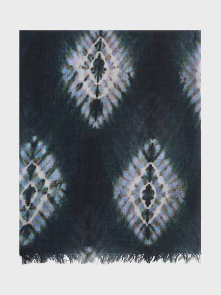 Gerard Darel Wool Floral Scarf, Dark Green, Dark Green
