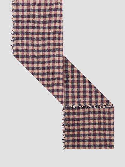 Gerard Darel Silvia Wool Scarf, Wine/Multi - view 2, Wine/Multi