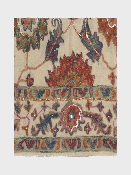 Gerard Darel Soane Wool Rich Floral Scarf, Natural, Natural