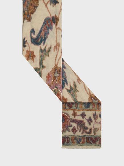 Gerard Darel Soane Wool Rich Floral Scarf, Natural - view 2, Natural