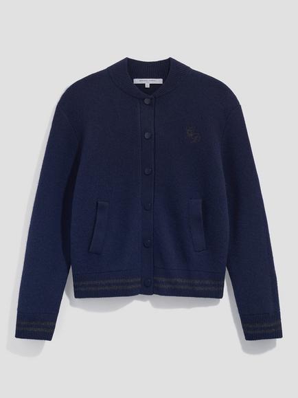 Gerard Darel REA Pure Wool Cardigan, Navy, Navy