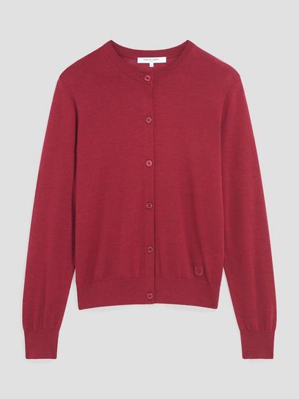 Gerard Darel Rene Merino Wool Cardigan, Red, Red