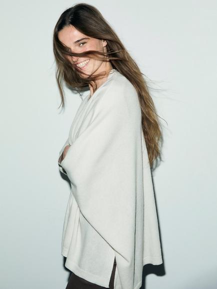 Gerard Darel Reya Pure Cashmere Longline Cardigan, Ecru, Ecru