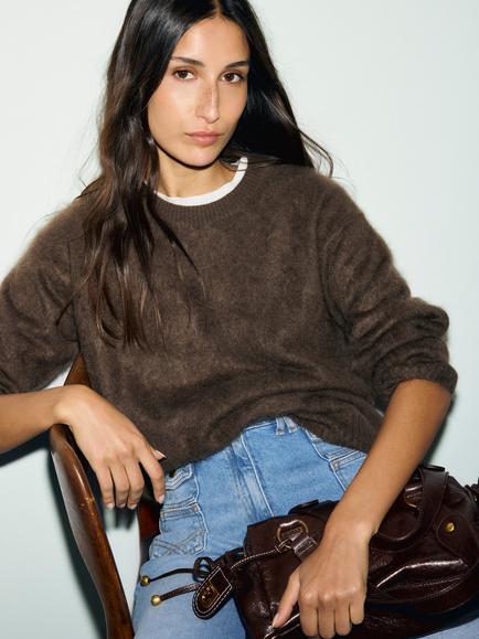 Gerard Darel Rida Pure Cashmere Jumper, Brown