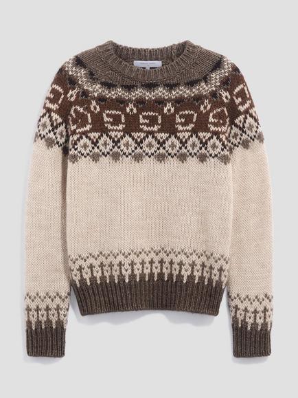 Gerard Darel Wool Blend Crew Neck Jumper, Beige, Beige