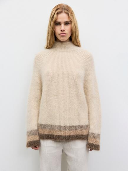 Gerard Darel Rola High Neck Jumper, Beige, Beige
