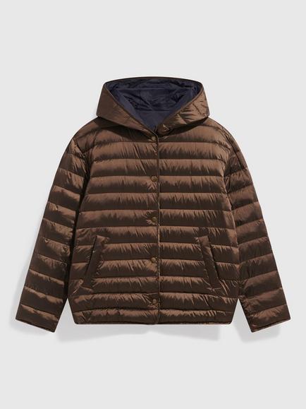 Gerard Darel Afra Quilted Hooded Jacket, Brown