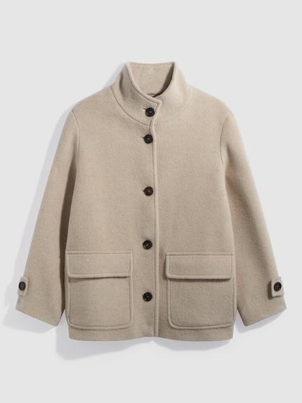 Gerard Darel Alay Wool Alpaca Blend Coat, Natural, Natural