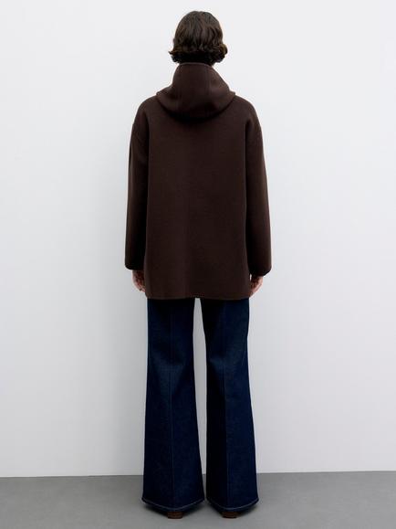 Gerard Darel Alva Wool Hooded Coat, Cinnamon - view 2, Cinnamon