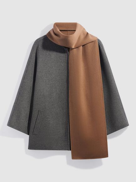 Gerard Darel Amia Pure Wool Reversible Coat, Grey, Grey
