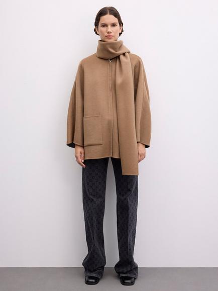 Gerard Darel Amia Pure Wool Reversible Coat, Grey - view 2, Grey