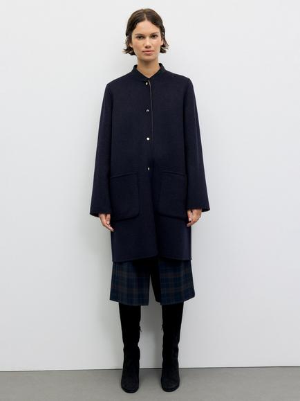 Gerard Darel Anai Wool Reversible Coat, Navy, Navy