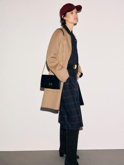 Gerard Darel Anai Wool Reversible Coat, Navy - view 2, Navy