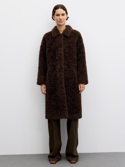 Gerard Darel Asta Teddy Coat, Brown - view 2, Brown