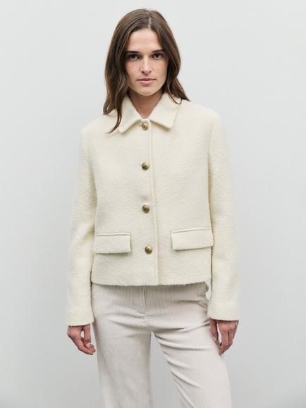 Gerard Darel Judit Tailored Jacket, Ecru, Ecru
