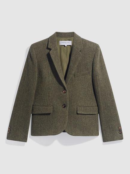 Gerard Darel Juliet Wool Blazer, Khaki Green, Khaki Green