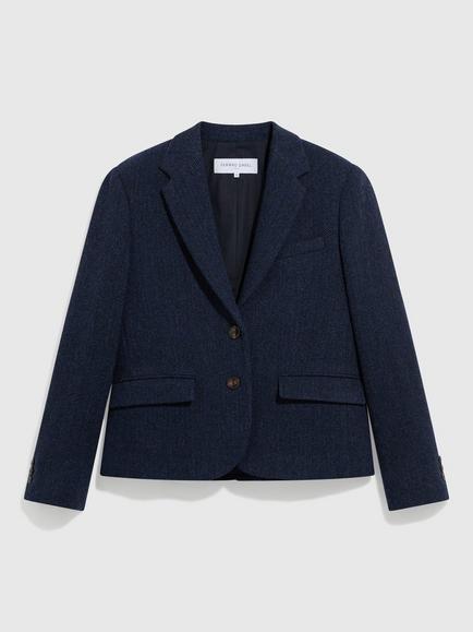 Gerard Darel Juliet Wool Blend Blazer, Navy - view 2, Navy