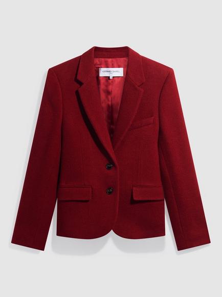 Gerard Darel Julis Pure Wool Blazer, Red, Red