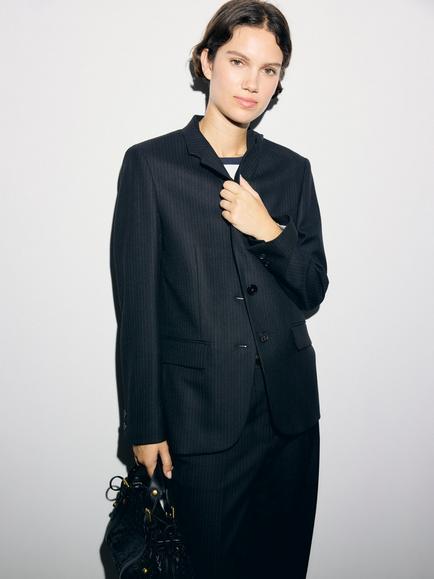 Gerard Darel Justi Striped Blazer, Blazer, Black