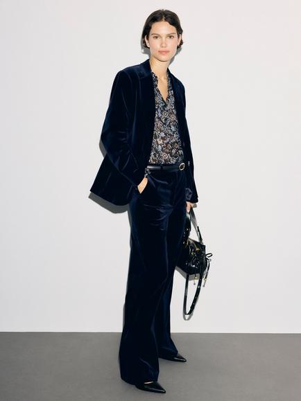 Gerard Darel Jyna Single Breasted Blazer, Navy, Navy