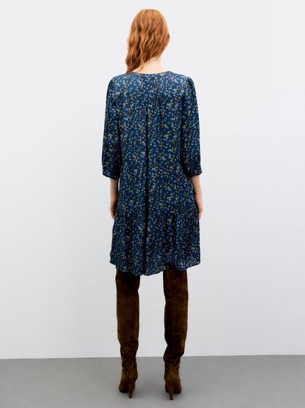 Gerard Darel Caly Floral Smock Dress, Navy - view 2, Navy