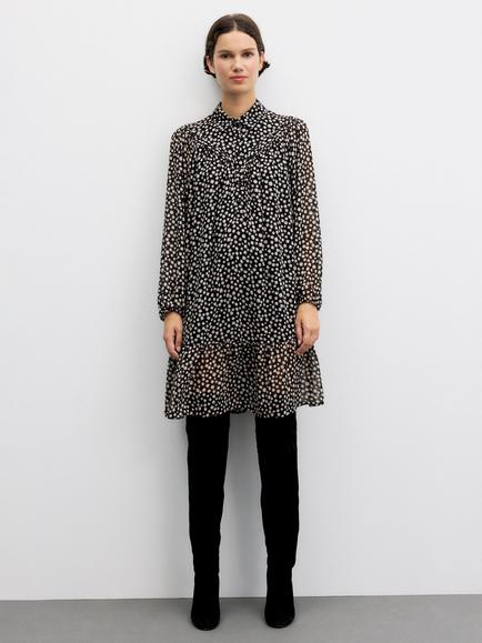 Gerard Darel Celest Spot Print Dress, Black - view 2, Black