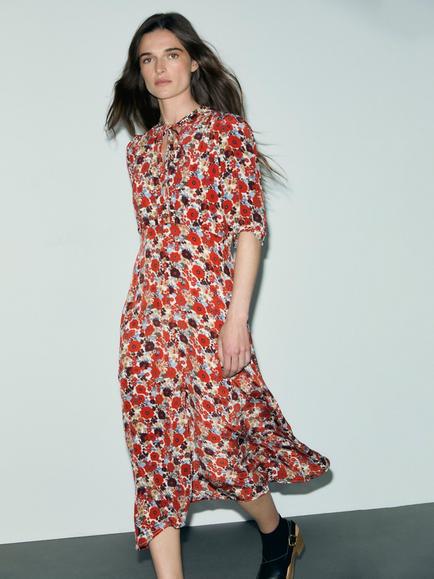 Gerard Darel Coco Floral Dress, Ecru, Ecru