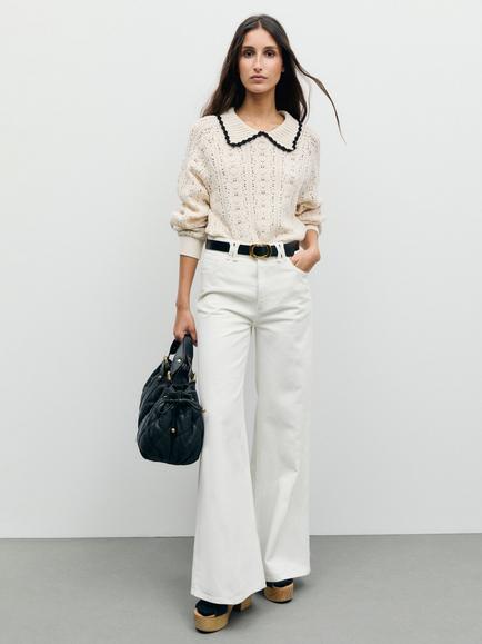 Gerard Darel Bianca Flared Jeans, White, White