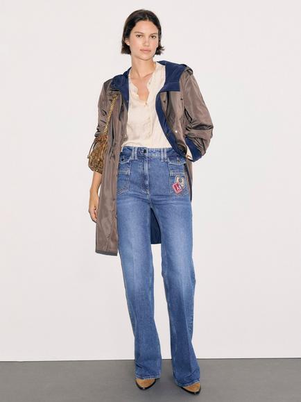 Gerard Darel Velia Longline Trench Coat, Brown - view 2, Brown