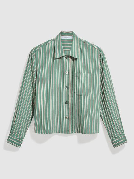 Gerard Darel Liana Striped Shirt, Green, Green
