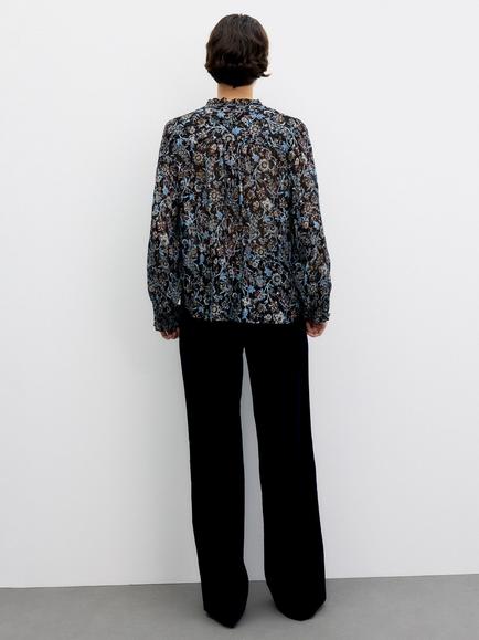 Gerard Darel Linda Floral Blouse, Black - view 2, Black