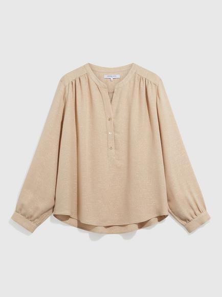Gerard Darel Liset Viscose Blend Blouse, Sand, Sand