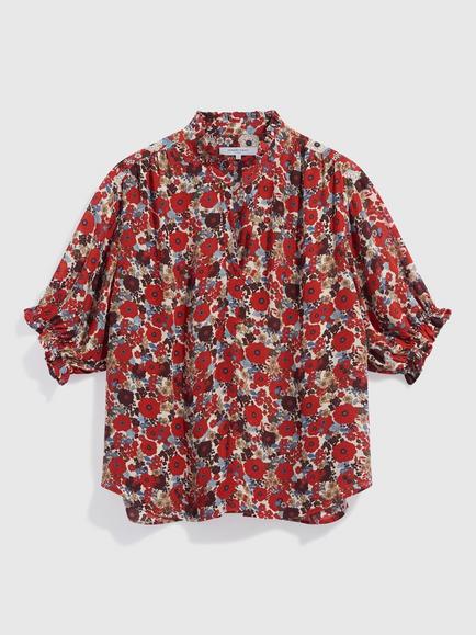 Gerard Darel Liv Floral Blouse, Ecru, Ecru