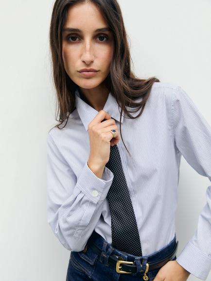 Gerard Darel Lyla Striped Shirt, Blue, Blue
