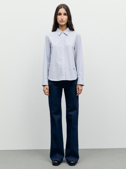 Gerard Darel Lyla Striped Shirt, Blue - view 2, Blue