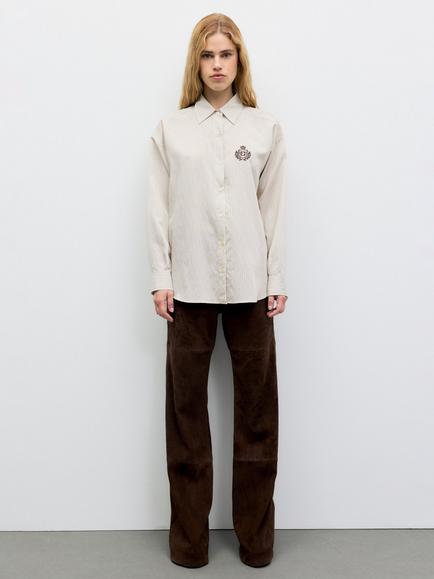 Gerard Darel Lys Striped Shirt, Beige, Beige